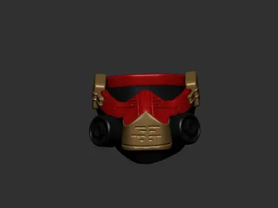 helmet high poly sculpt 3d printable  3D model 140