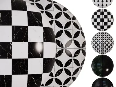 Ceramic Patterned Wall and Floor for kitchen - seamless Texture