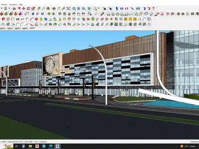 SKETCHUP SHOPPING MALL 3D MODEL 3D model