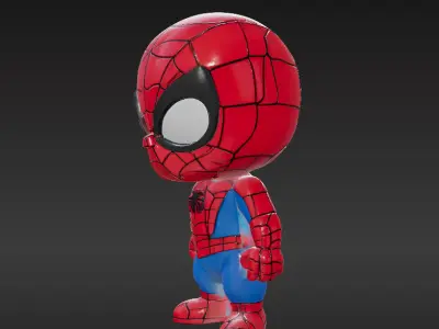 avenger package    Ironman Spiderman And Batman Low-poly 3D model