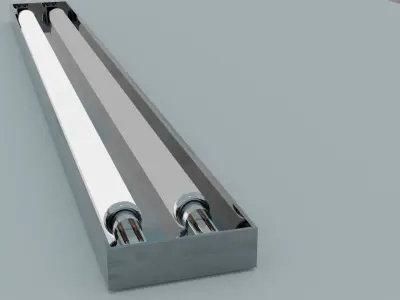 Florcent Light animated light flicker Free 3D model