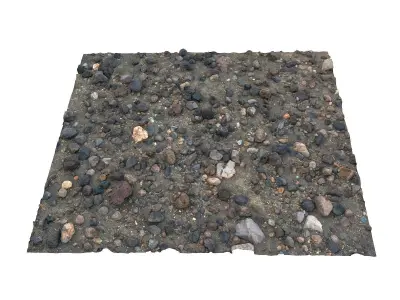 Stone Desert Low-poly 3D model