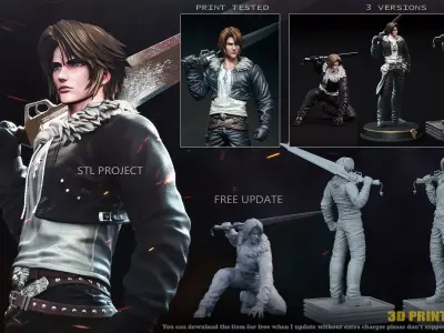 Squall Leonhart 3D print model