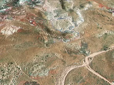 Desert Terrain Alien Planet Surface  Relief Landscape PBR 12 Low-poly 3D model