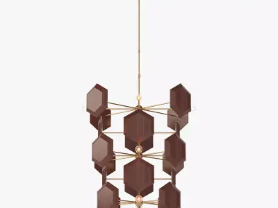 Currey Honeycomb Chandelier 3D model