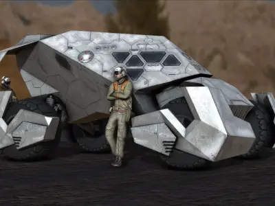 PHANTOM a scfi-fi APC Low-poly 3D model