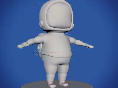 Astro Team Low-poly 3D model
