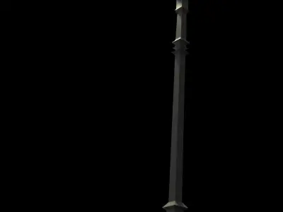 Street light PBR low-poly game ready Free low-poly 3D model