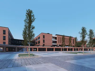School Building 13 Low-poly 3D model