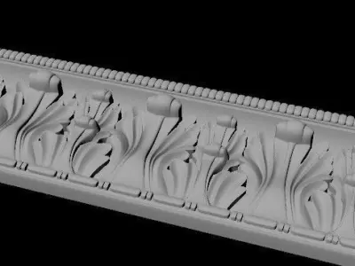 carved baguette 3D model 8