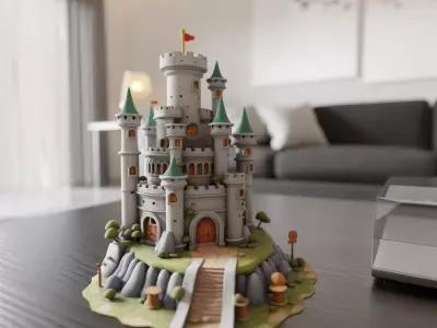 medieval castle 3D print model