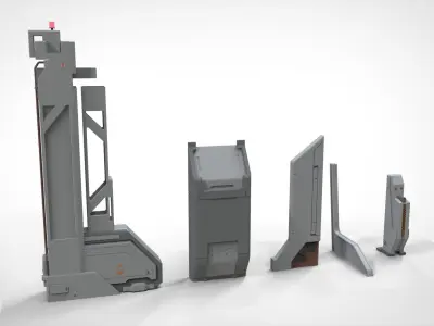 Sci-Fi architecture Elements collection 23 3D model