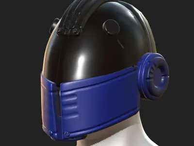 Helmet plastic scifi fantasy futuristic military Scifi  Low-poly 3D model