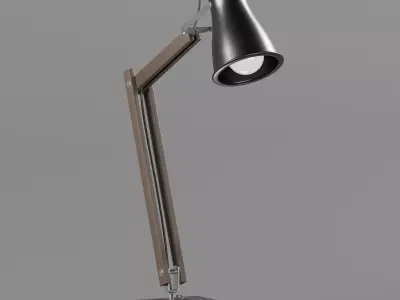 Table lamp white and black  3D model
