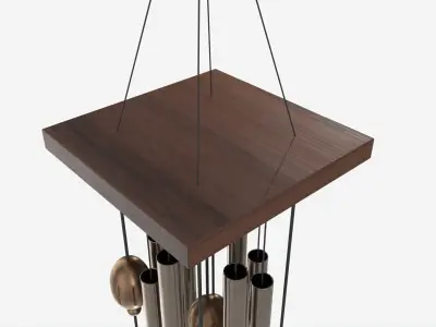 Metal Tube Wind Chimes Feng Shui 3D model