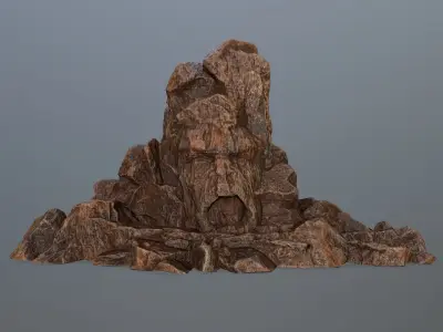rock gate Low-poly 3D model