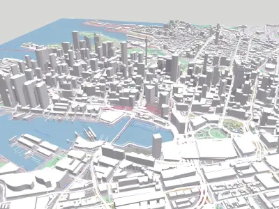 Cityscape Sydney Australia 3D model