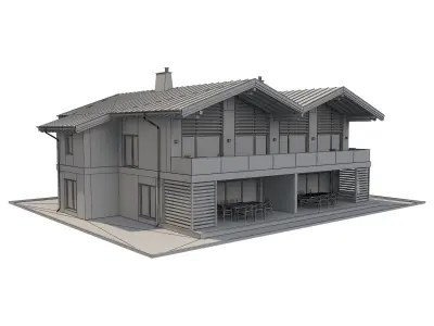Chalet House 6 3D model