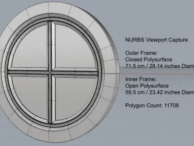 Small Round Window 3D model