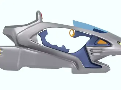 Sci-Fi Speeder Bike 3D model