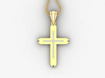 Cross Light Gold 4CP010 3DM STL 3D print model