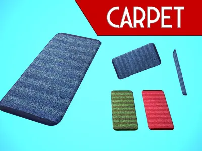 CARPET CARTOON STYLIZED REALISTIC Low-poly 3D model