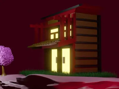 China House Low-poly 3D model