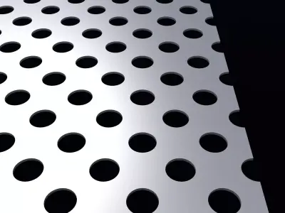 Perforated panel with 25 percent opening 25O82 3D model