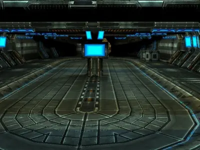 Sci-Fi Game Level 3D Model  Low-poly 3D model