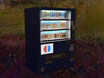 Japanese Vending Machine Low-poly 3D model