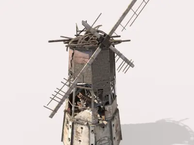 Abandoned Windmill 3D model