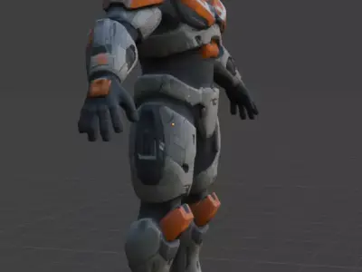 sci fi soldier low poly Low-poly 3D model