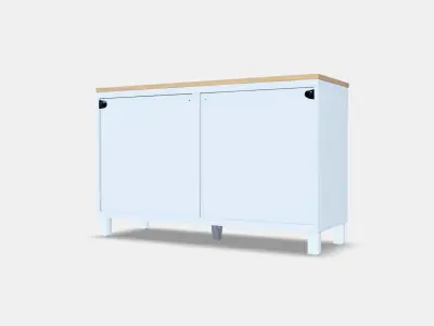 BESTA Storage combination with doors 23 Low-poly 3D model