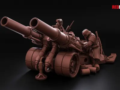 Field Gun and Heavy Laser Cannon - Death Division 3D print model
