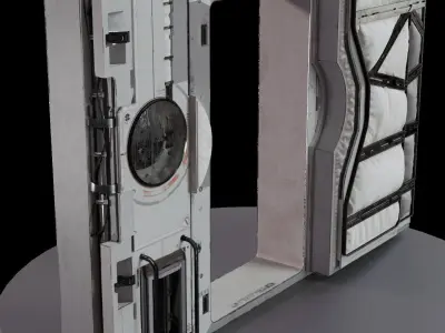 Scifi Door Animated 3D model