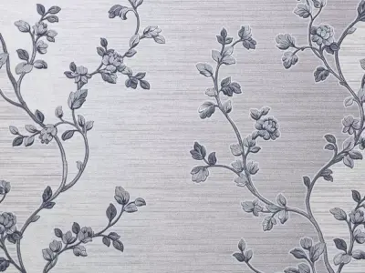 Slate Blossom Stripe Wallpaper  Texture