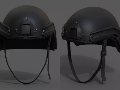 Helmet scifi military combat 3d model low poly futuristic  Low-poly 3D model buy
