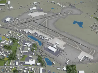 Columbia - Metropolitan Airport - CAE Low-poly 3D model