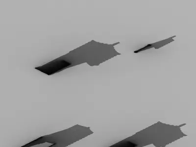 Game Building - the main city wall 02 3D model