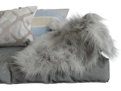 Decorative Soft Corner For The Windowsill 3D model