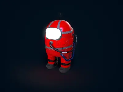 Among us Characters Low-poly 3D model