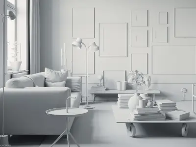 Stockholm Interior scene 3D model 5