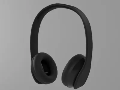 Headphones headphone Low-poly 3D model