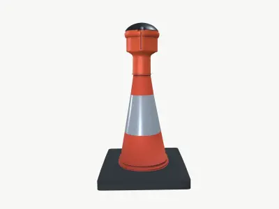Traffic safety cone 3D model
