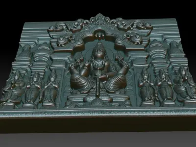Indian Temple Wall basrelief 22 240619 3D print model