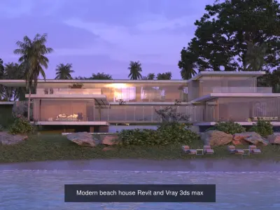 Mies van derRohe Frank lloyd wright style houses G n underground 3D Model Pack