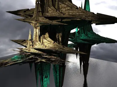 Sunlight Angelic Sci fi Star 3 3D model