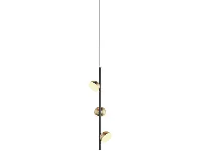 April pendant light with three lights hanging from ceiling 3D model
