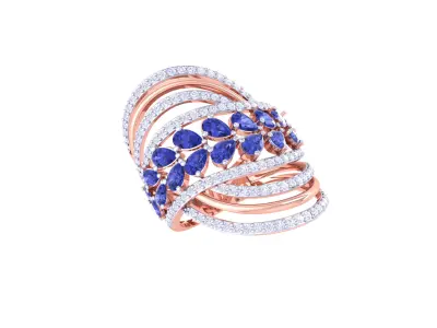 Women Ring  Render 3dm STL OBJ FBX Details 3D print model 7