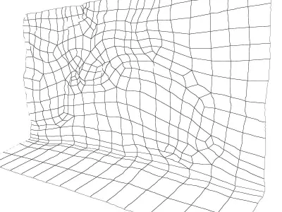 Stone wall Low-poly 3D model 4